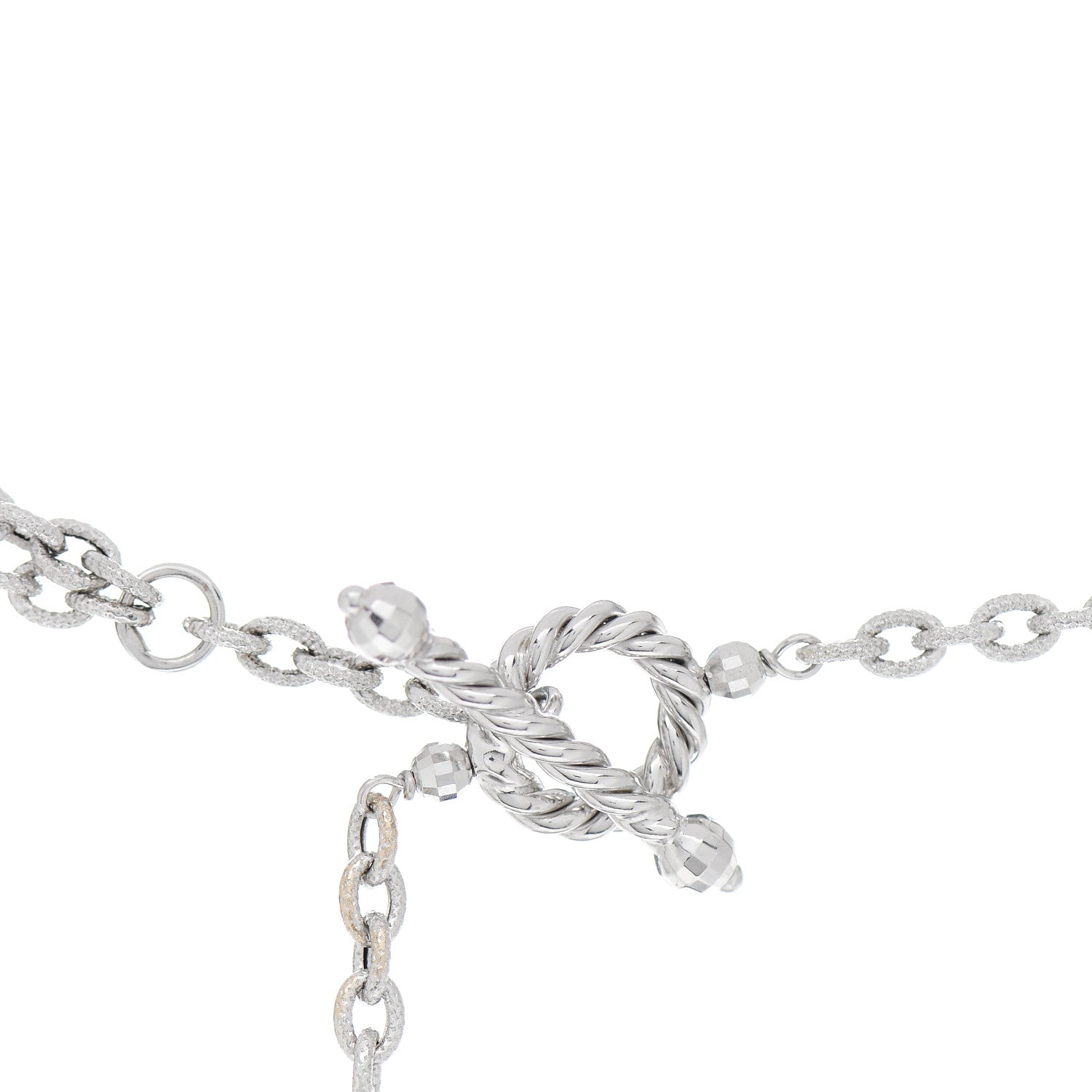 Roberto Coin 18K White Gold Baroque Pearl Nugget Station Necklace 5 of 6