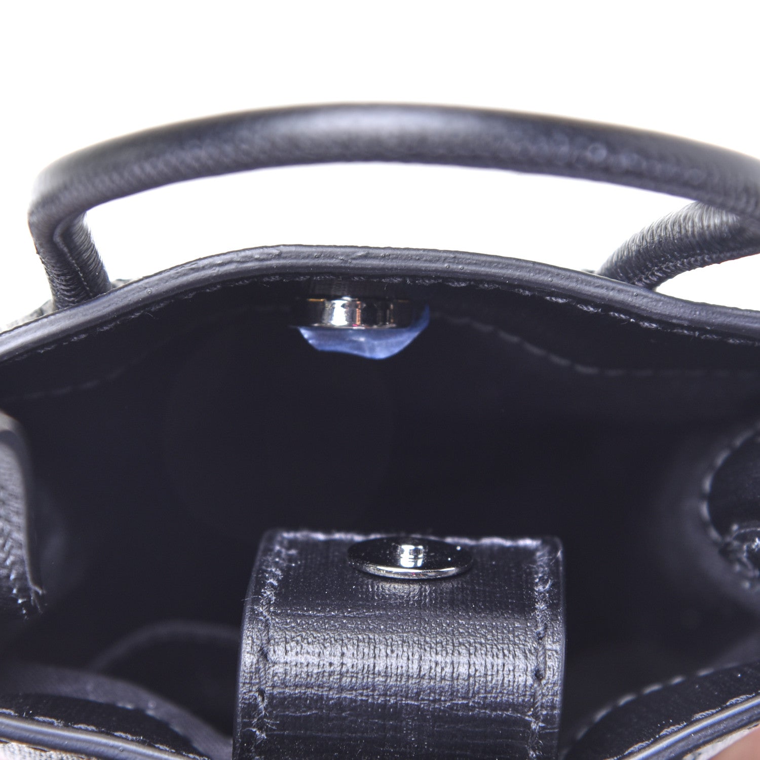 Balenciaga Squared Calfskin Logo Shopping Phone Holder Bag Black 5 of 11