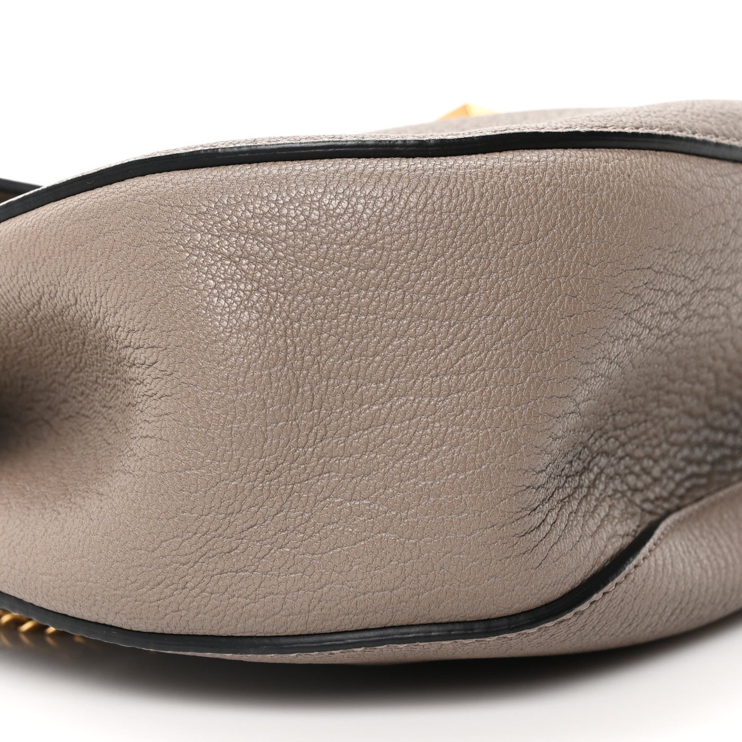 Grained Lambskin Drew Shoulder Bag Motty Grey
