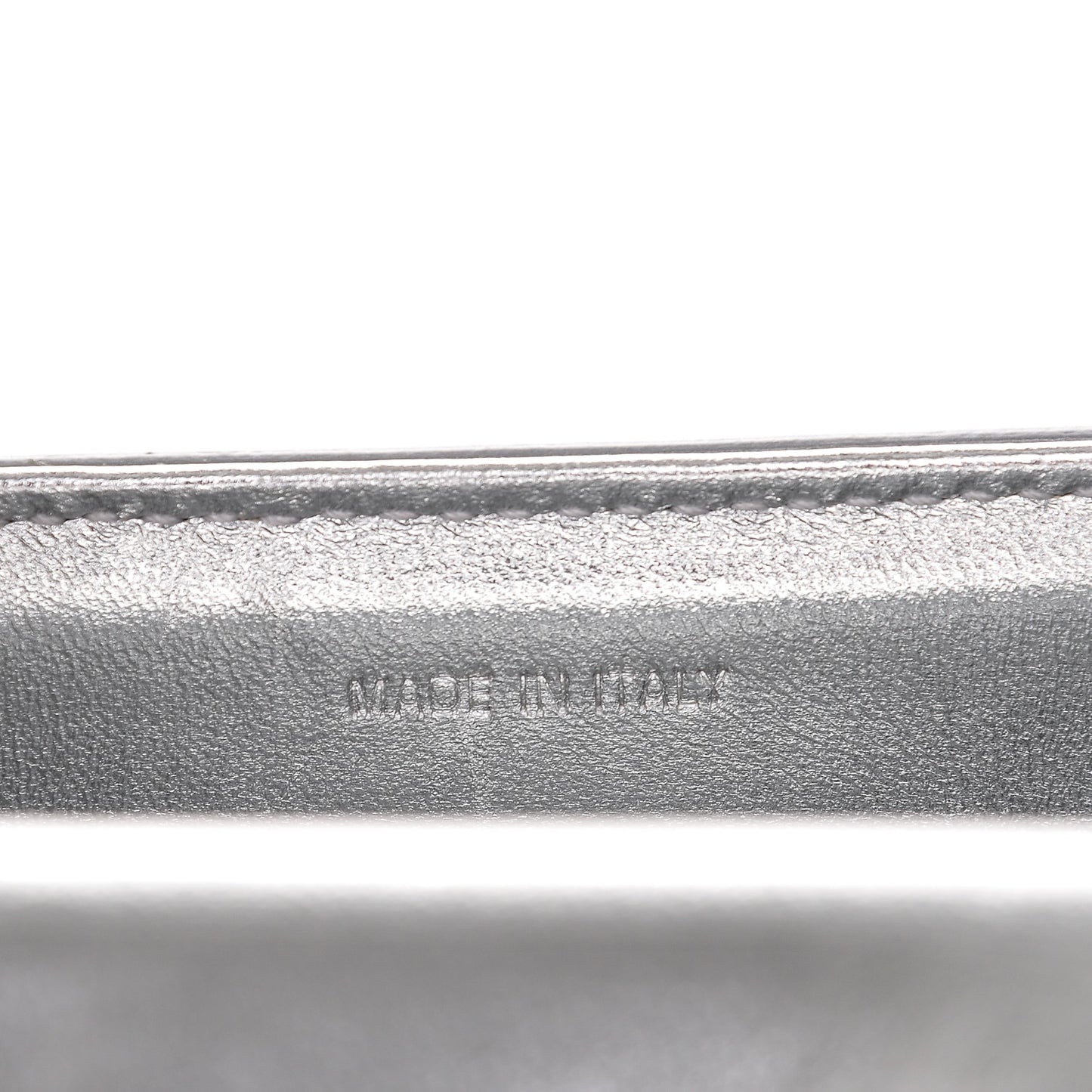 Grained Calfskin Mini Diorever Flap Silver