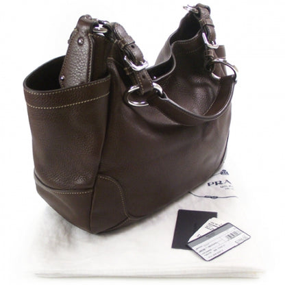 Prada Vitello Daino Hobo Brown 3 of 11