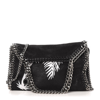 Stella McCartney Shaggy Deer Embroidered Palm Tree Mini Falabella Tote Black 1 of 11