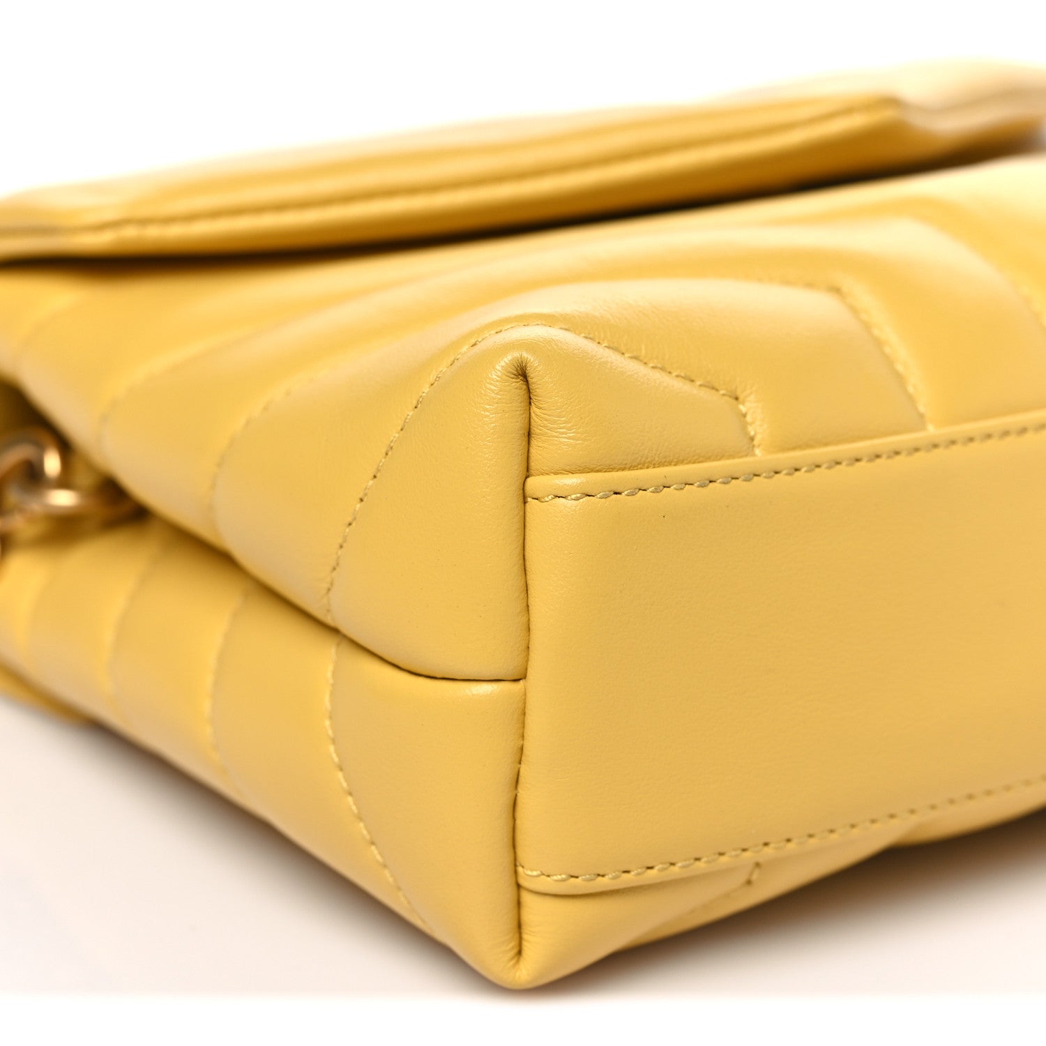 Saint Laurent Calfskin Y Quilted Monogram Toy Loulou Crossbody Bag Sunflower 9 of 11