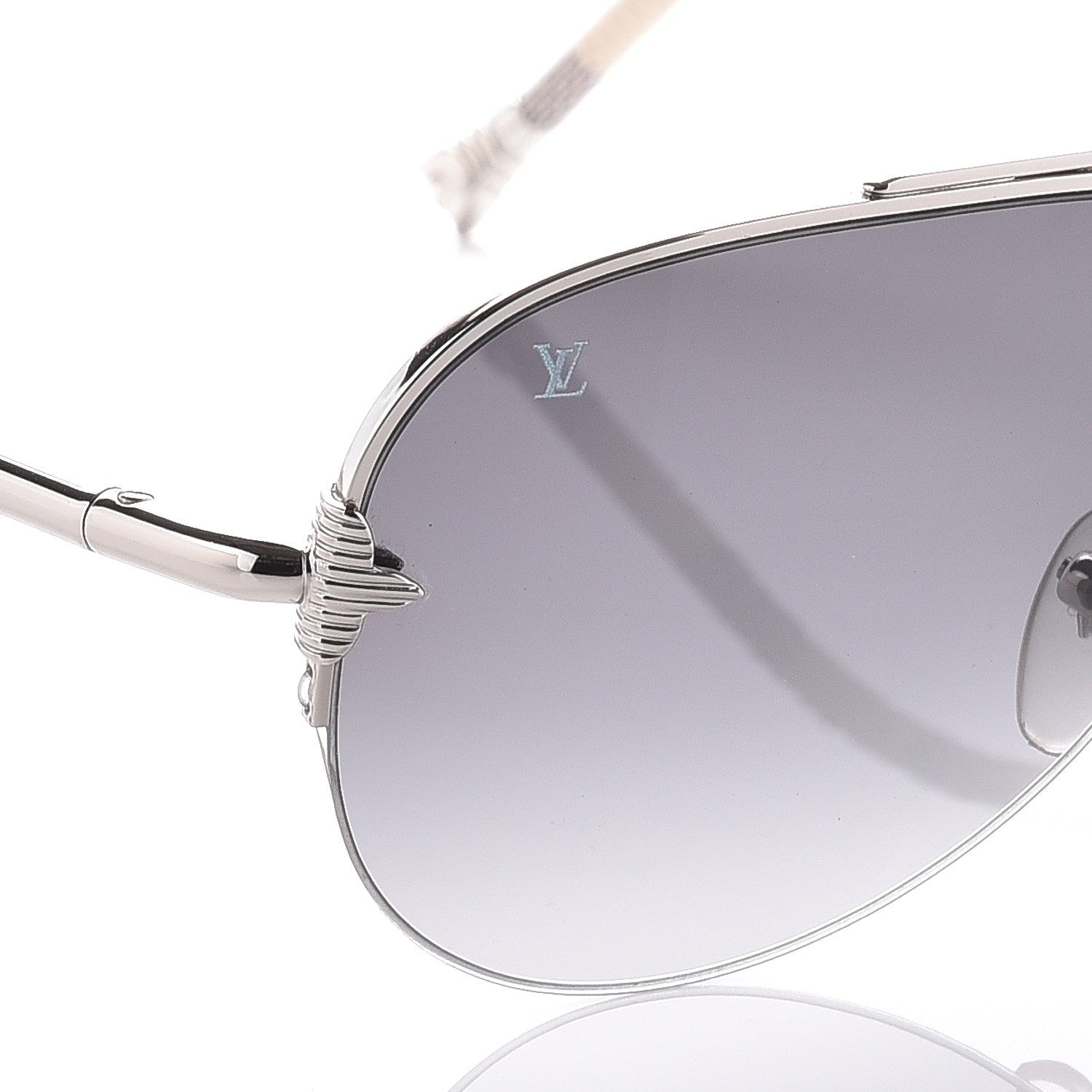 Louis Vuitton Damier Azur Petite Viola Pilote Aviator Sunglasses Z0570U 5 of 8