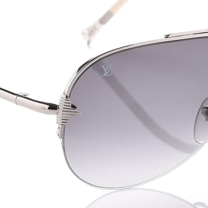 Louis Vuitton Damier Azur Petite Viola Pilote Aviator Sunglasses Z0570U 5 of 8