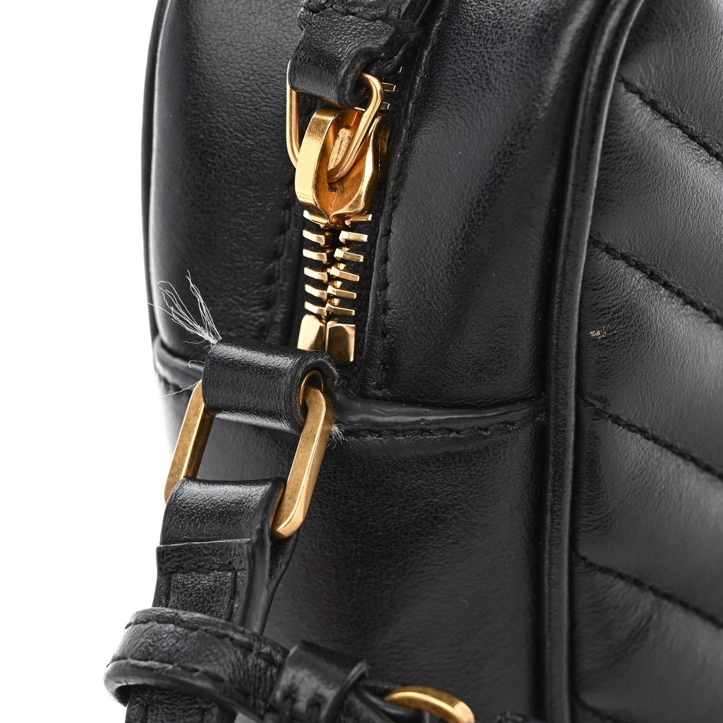 Calfskin Matelasse Monogram Lou Camera Bag Black