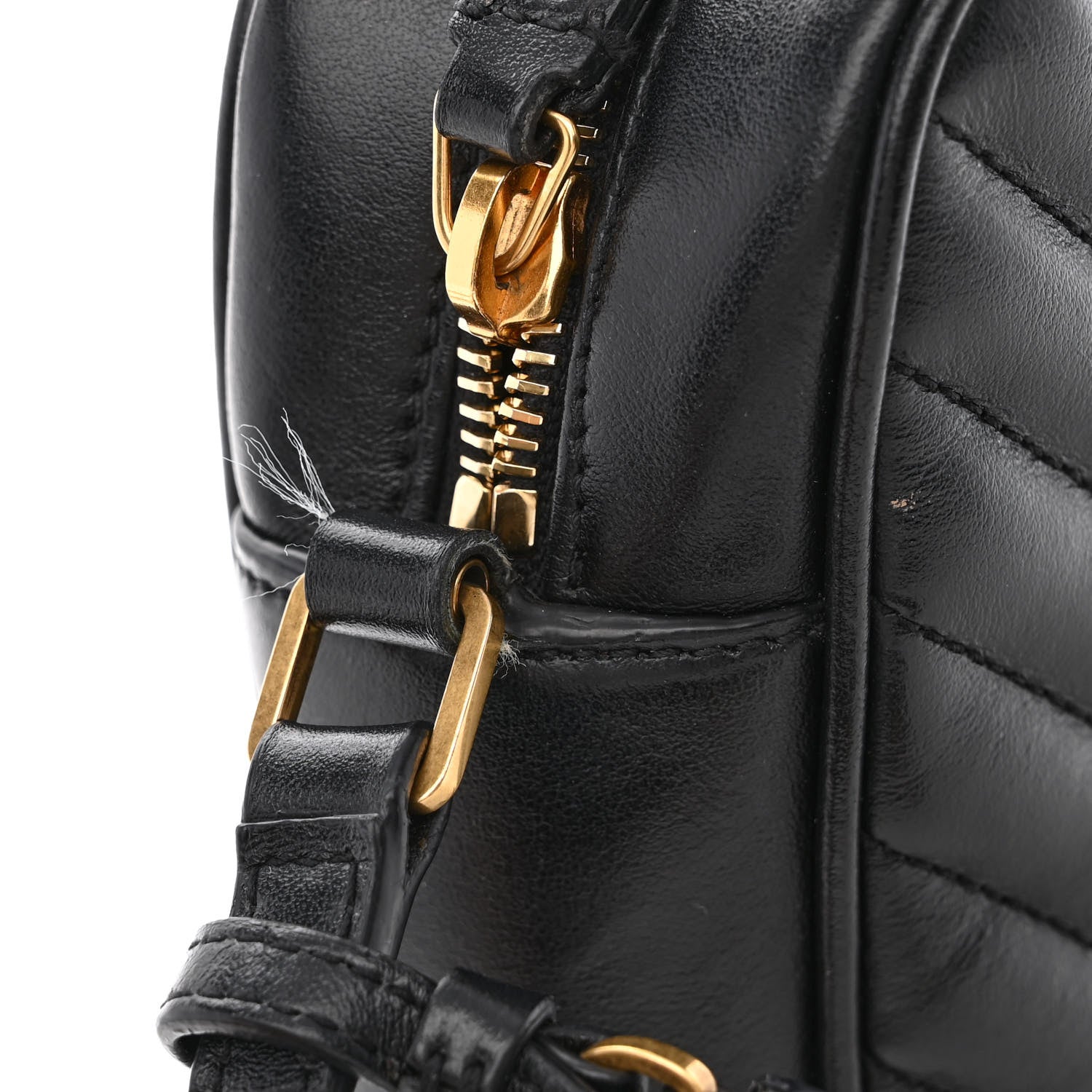 Saint Laurent Calfskin Matelasse Monogram Lou Camera Bag Black 12 of 14