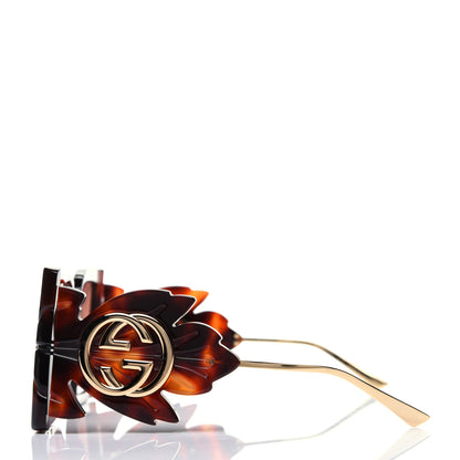 Gucci Acetate Square Frame Wing Sunglasses GG0535S Havana 3 of 9