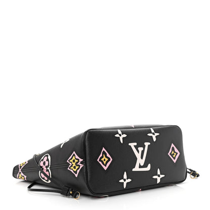 Louis Vuitton Monogram Giant Wild At Heart Neverfull MM Black 5 of 12