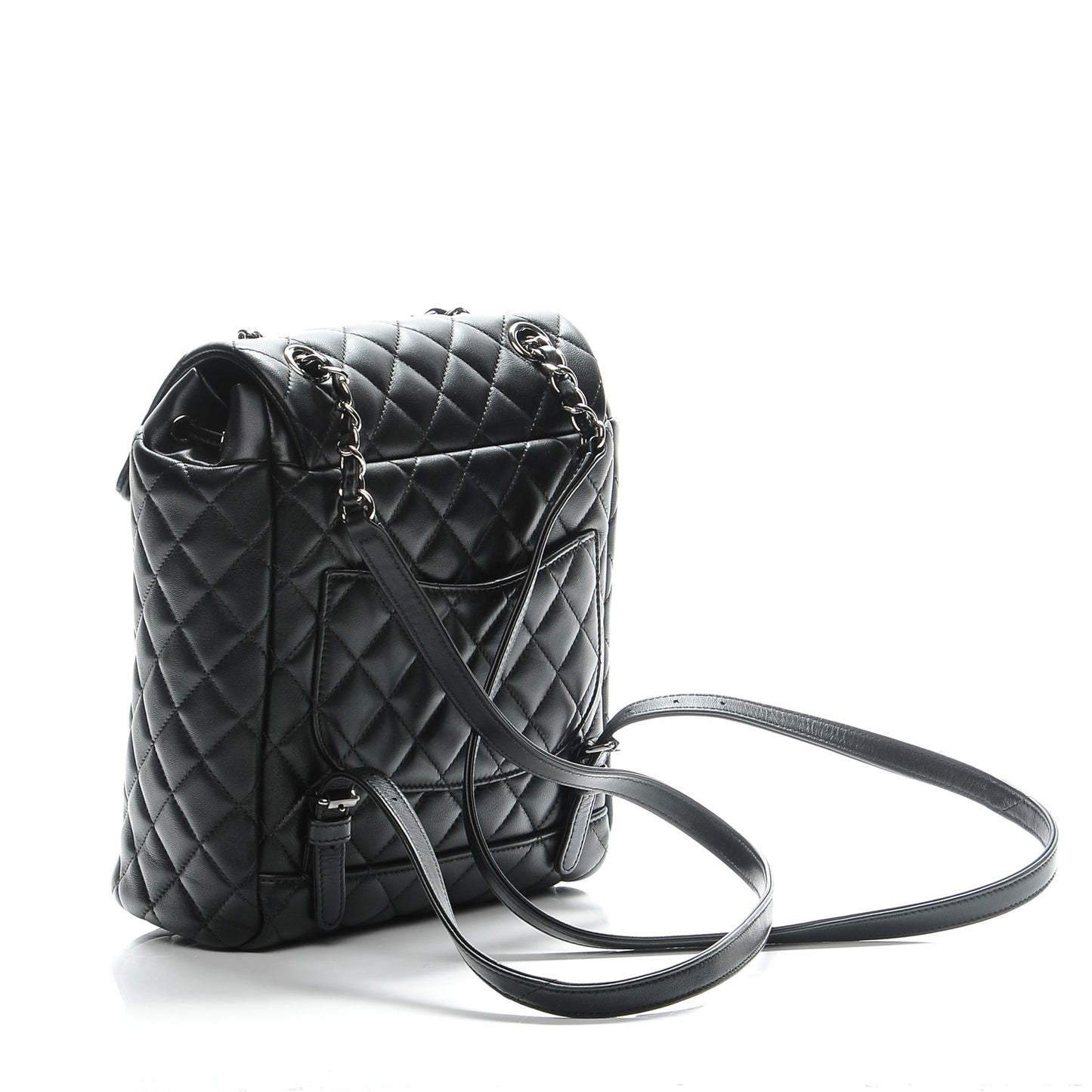 Lambskin Quilted Small Urban Spirit Backpack Black