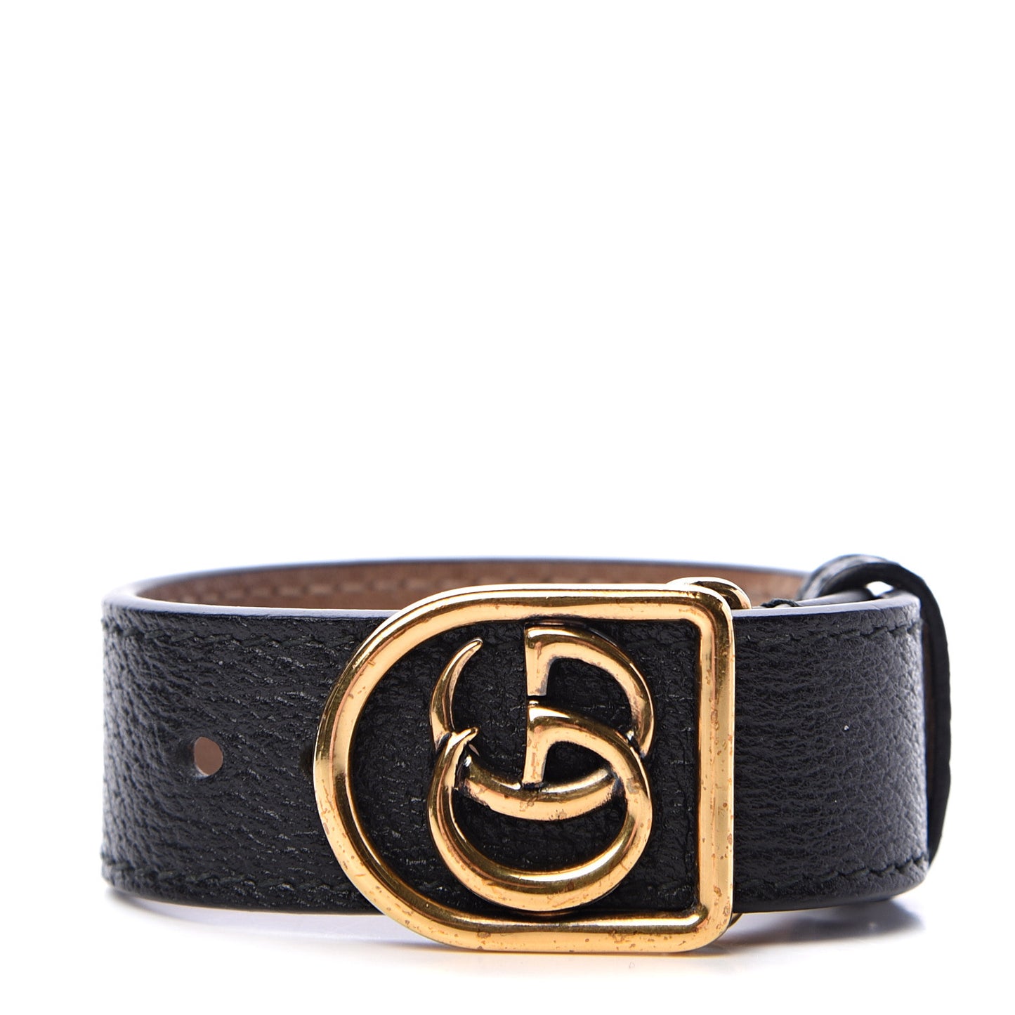 Calfskin Marmont Double G Bracelet Black