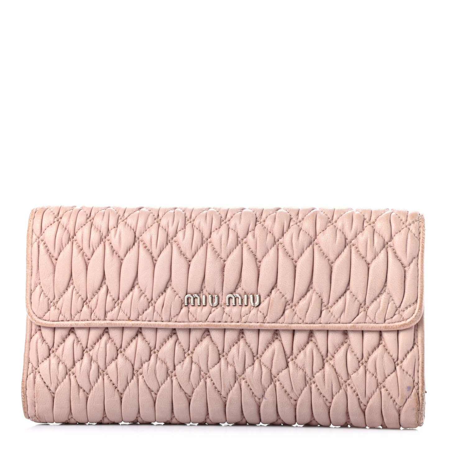 Nappa Matelasse Flap Wallet Cammeo