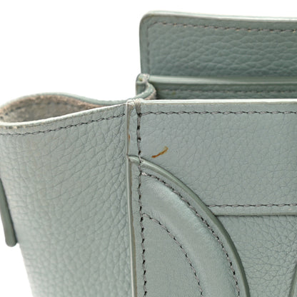 Celine Drummed Calfskin Nano Luggage Almond 13 of 14