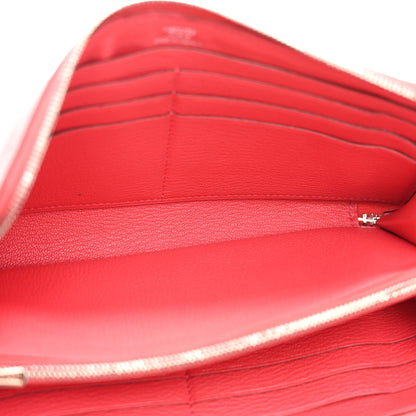 Hermes Ostrich Azap Wallet Rouge Vif 5 of 11