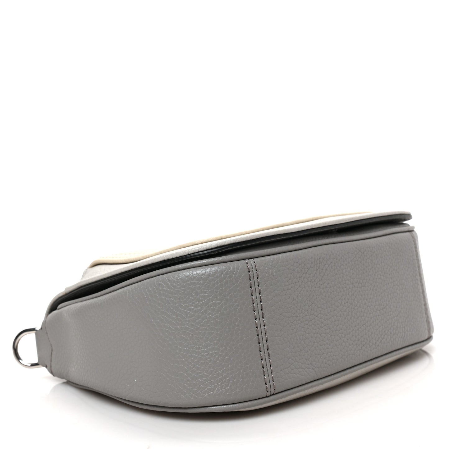Calfskin Empire City Messenger Crossbody Ghost Grey Multicolor
