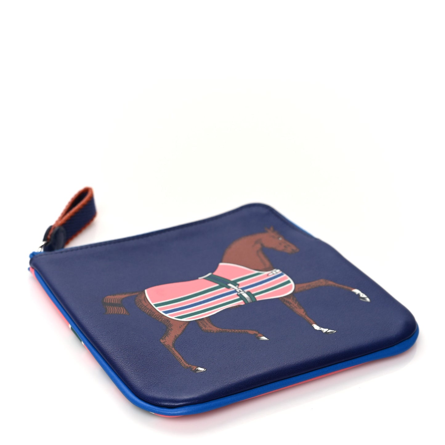 Swift Couverture Nouvelle Carre Pocket Pouch Bleu Encre Rose D'Ete