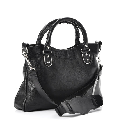 Balenciaga Chevre Silver Metallic Edge Hardware Town Black 3 of 8