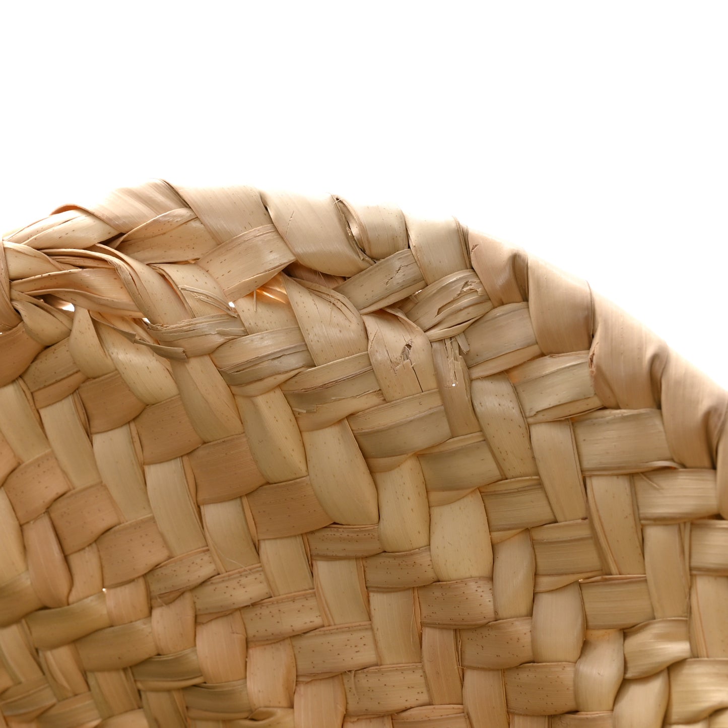 Palm Leaf Calfskin Triomphe Teen Panier Tan