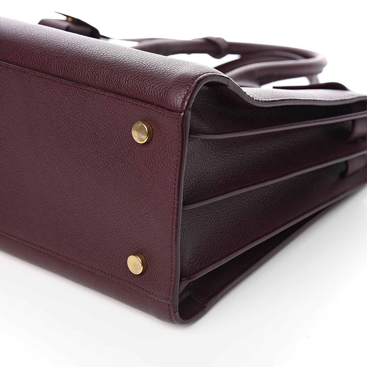 Grained Calfskin Small Classic Sac De Jour Bordeaux