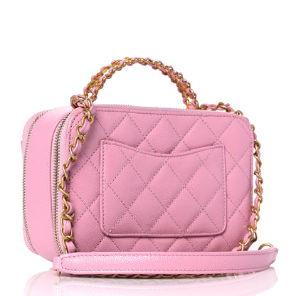 Chanel Caviar Quilted Pick Me Up Mini Vanity Case Pink 3 of 10