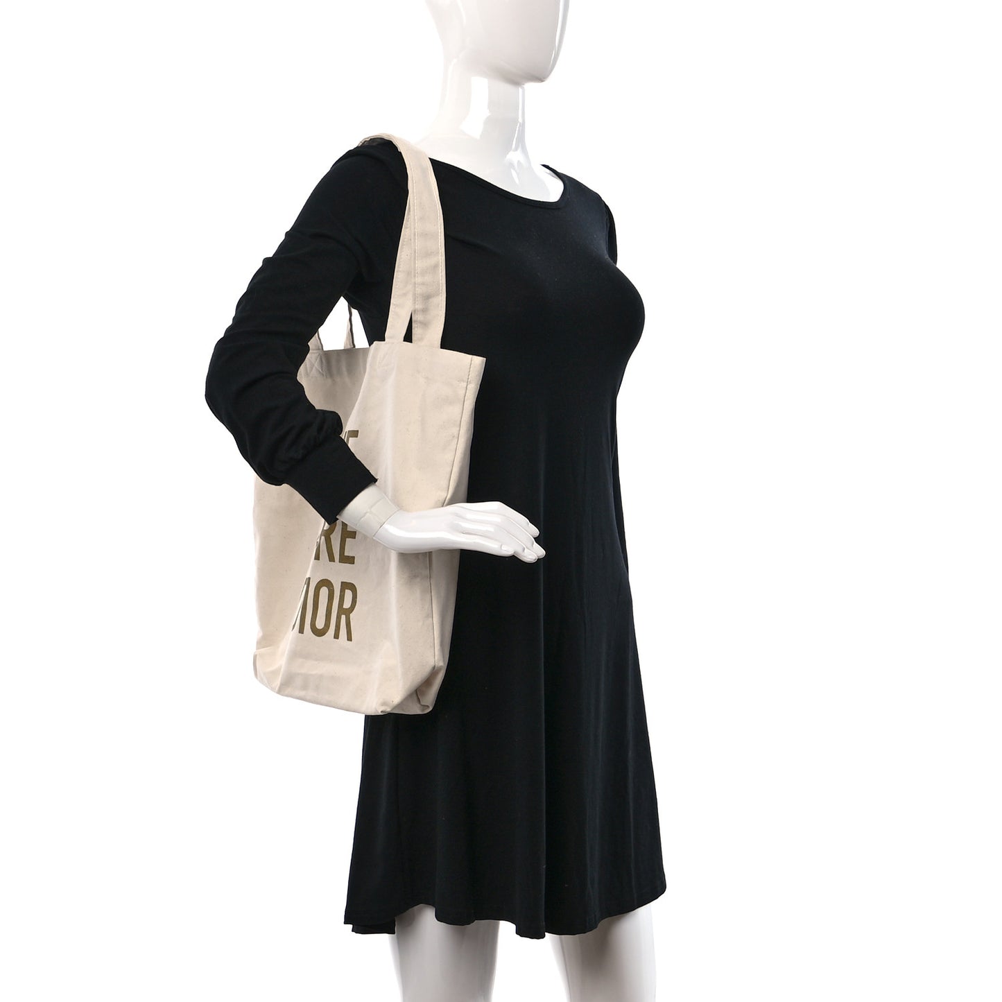 Canvas Print "We Are Dior" Tote Ivory Gold