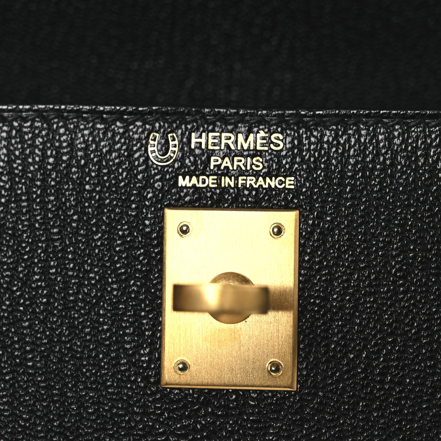 Hermes Chevre Mysore Horseshoe Kelly Sellier 25 Black Rose Pourpre 6 of 11
