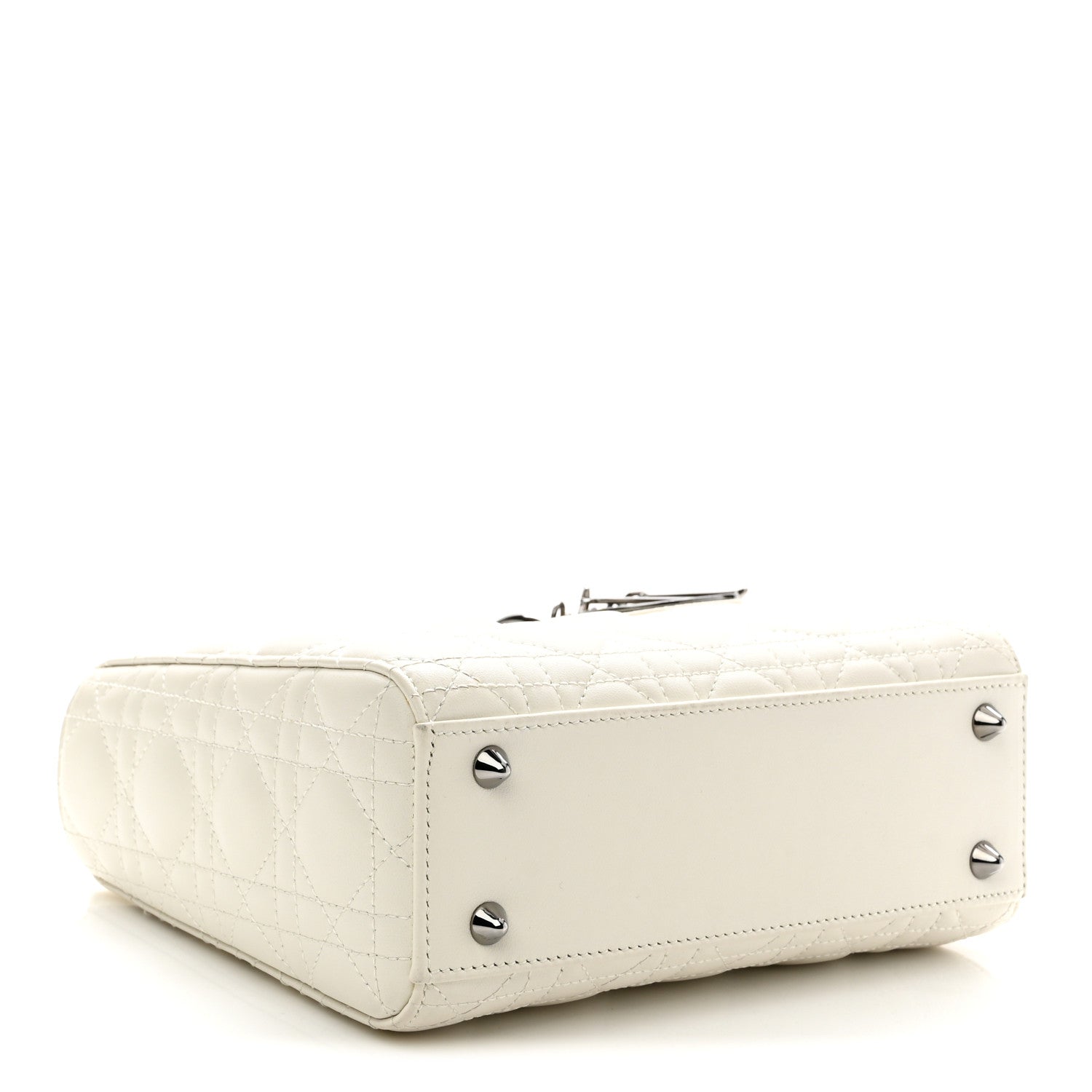 Christian Dior Lambskin Cannage Small My ABCDior Lady Dior White 4 of 11