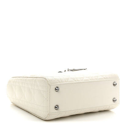 Christian Dior Lambskin Cannage Small My ABCDior Lady Dior White 4 of 11