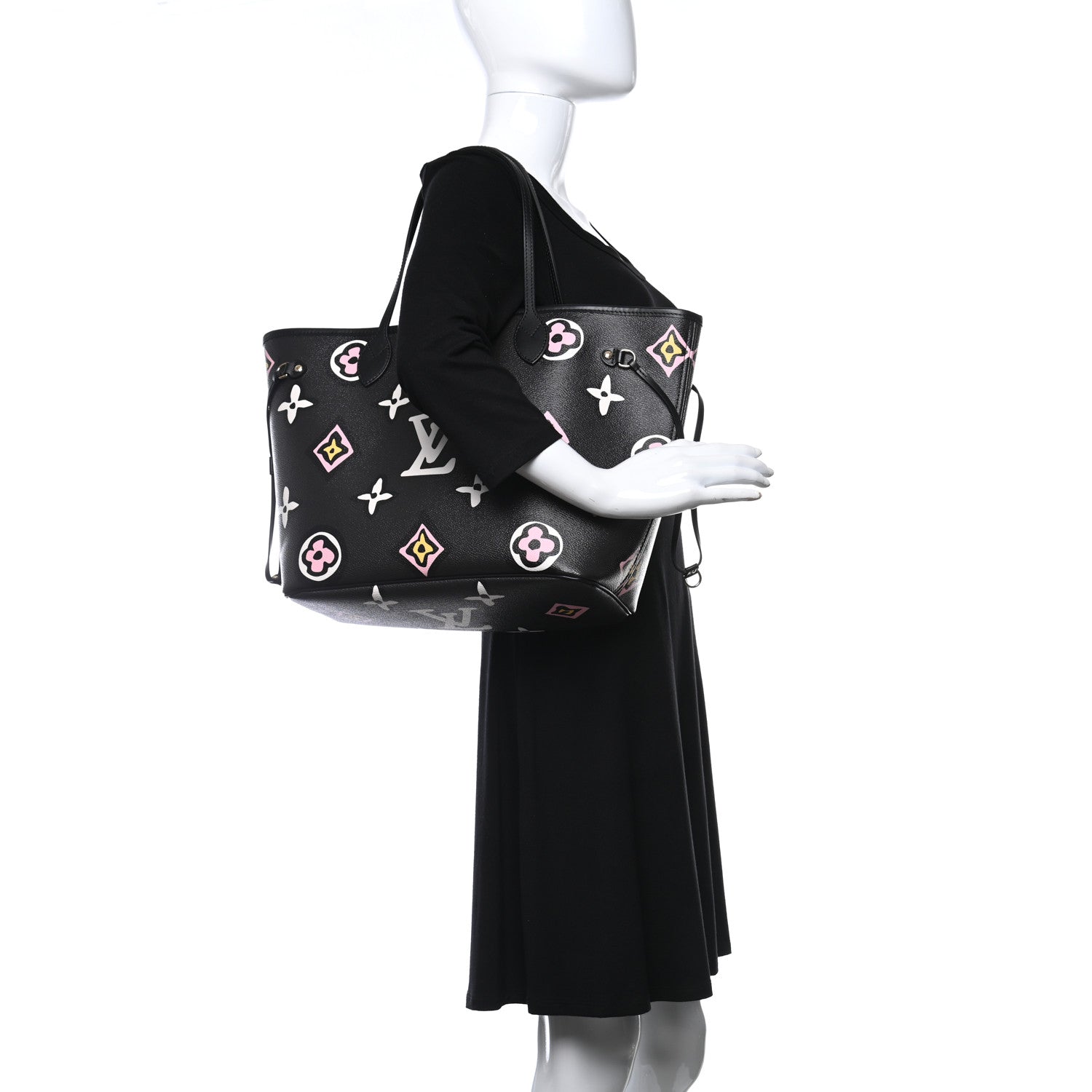 Louis Vuitton Monogram Giant Wild At Heart Neverfull MM Black 2 of 9