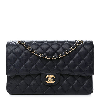Chanel Caviar Quilted Medium Double Flap Navy 1 of 12