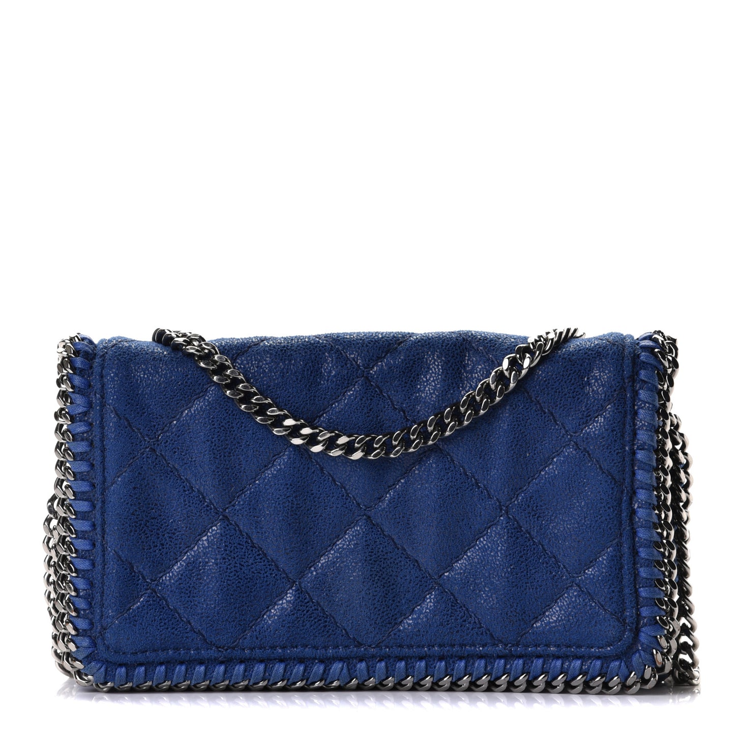 Shaggy Deer Quilted Falabella Crossbody Bag Blue
