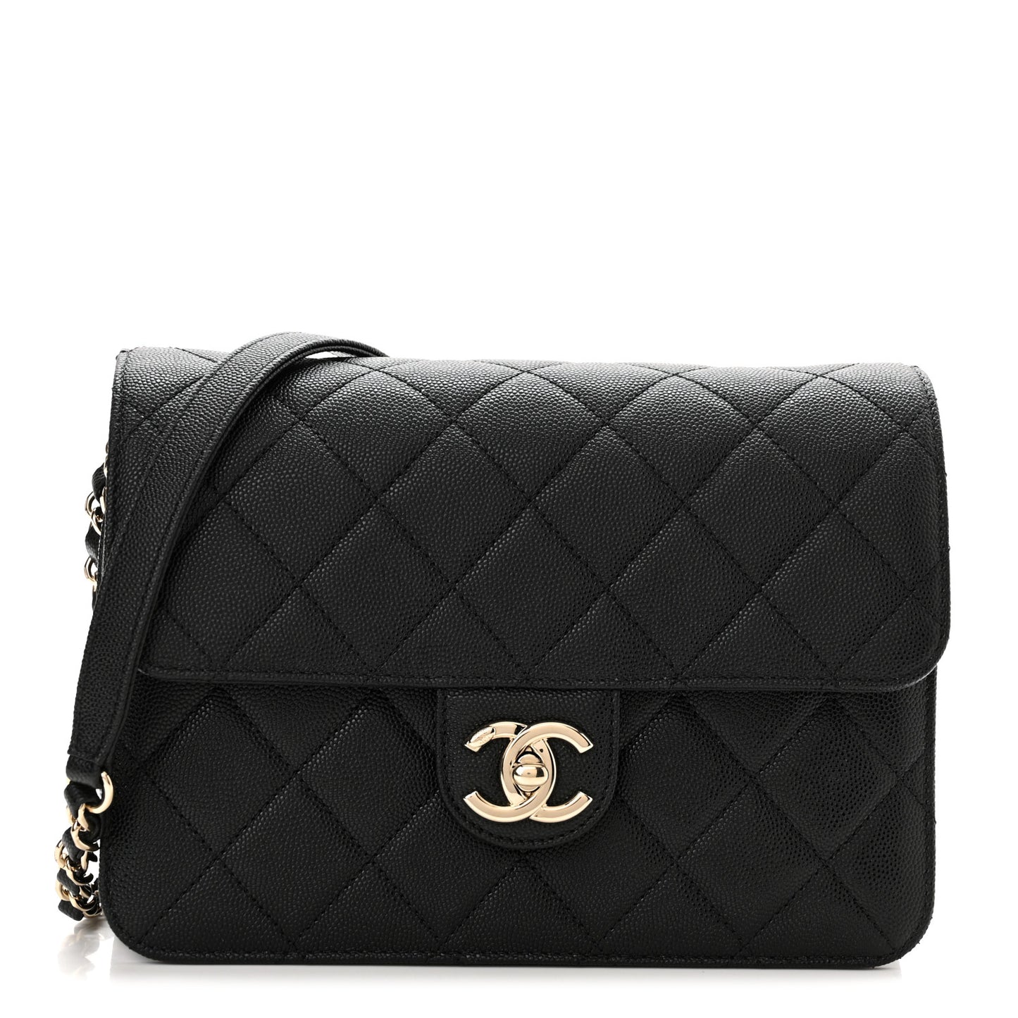 Caviar Quilted Large Like A Wallet Flap Black