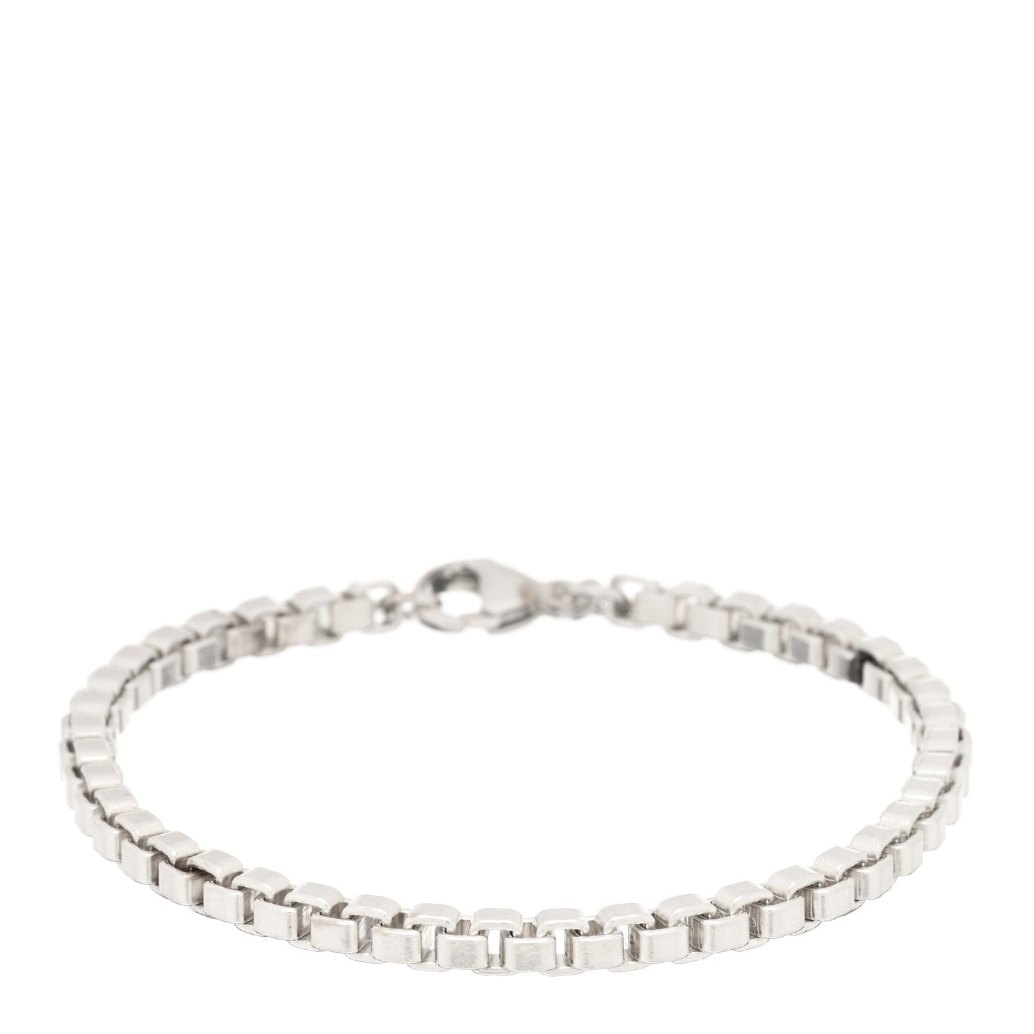 Tiffany Sterling Silver 4mm Venetian Link Bracelet 1 of 3