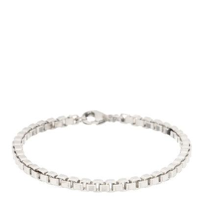 Tiffany Sterling Silver 4mm Venetian Link Bracelet 1 of 3