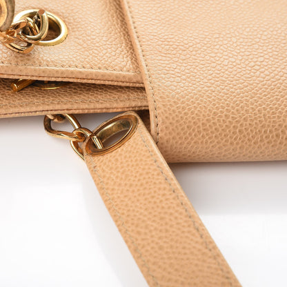 Chanel Caviar CC Shopper Tote Beige 14 of 19