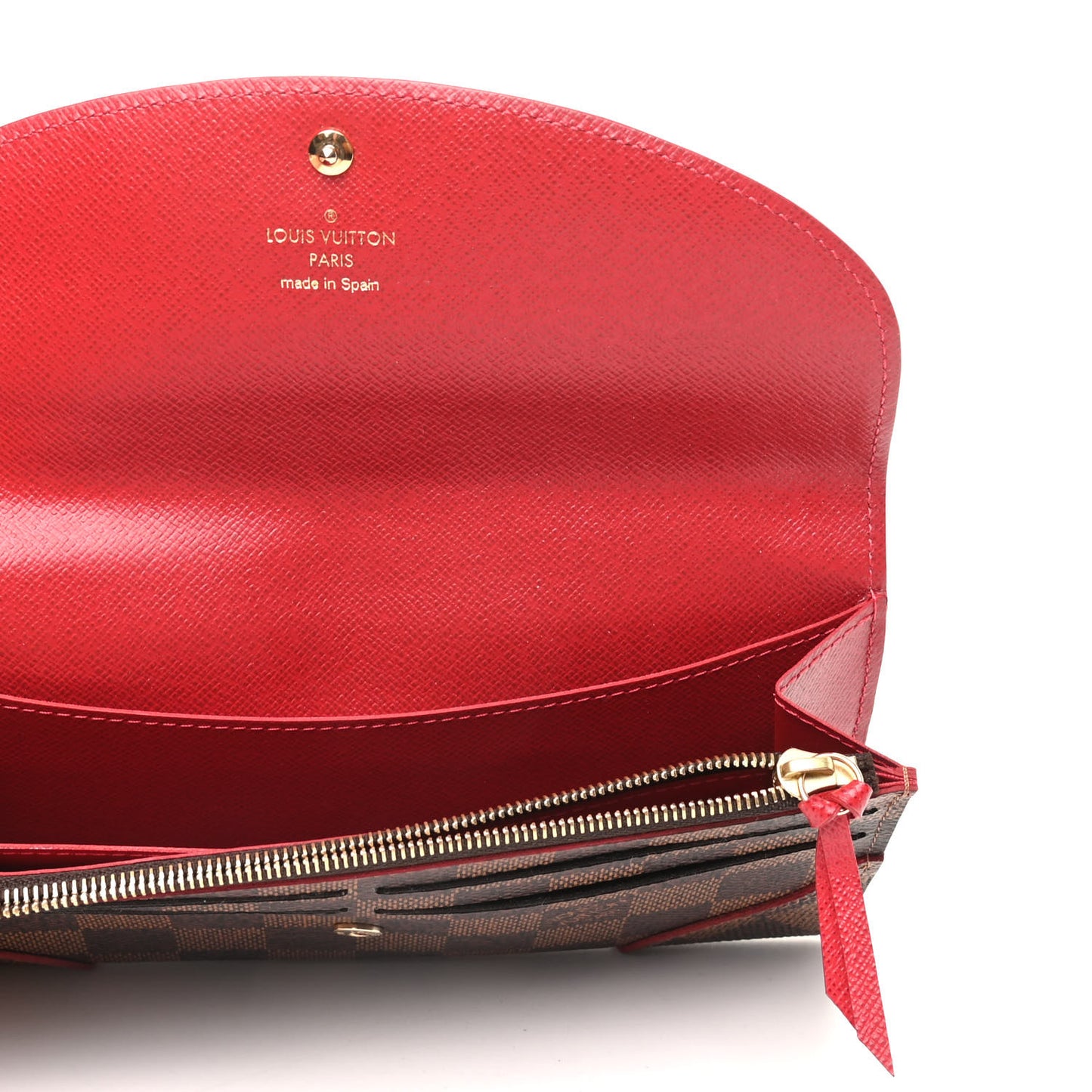 Damier Ebene Caissa Wallet Cherry