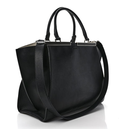 Fendi Vitello Dolce Shiny Nappa Petite 3Jours Tote Black 3 of 12