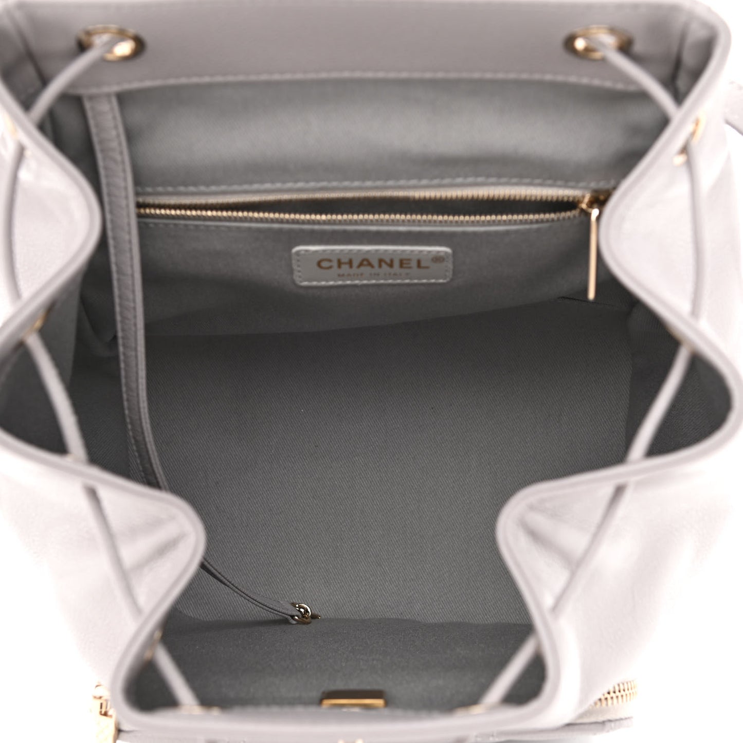Caviar Quilted Business Affinity Backpack Grey