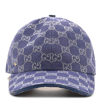 Gucci Monogram New GG Baseball Hat L Blue Grey 3 of 11