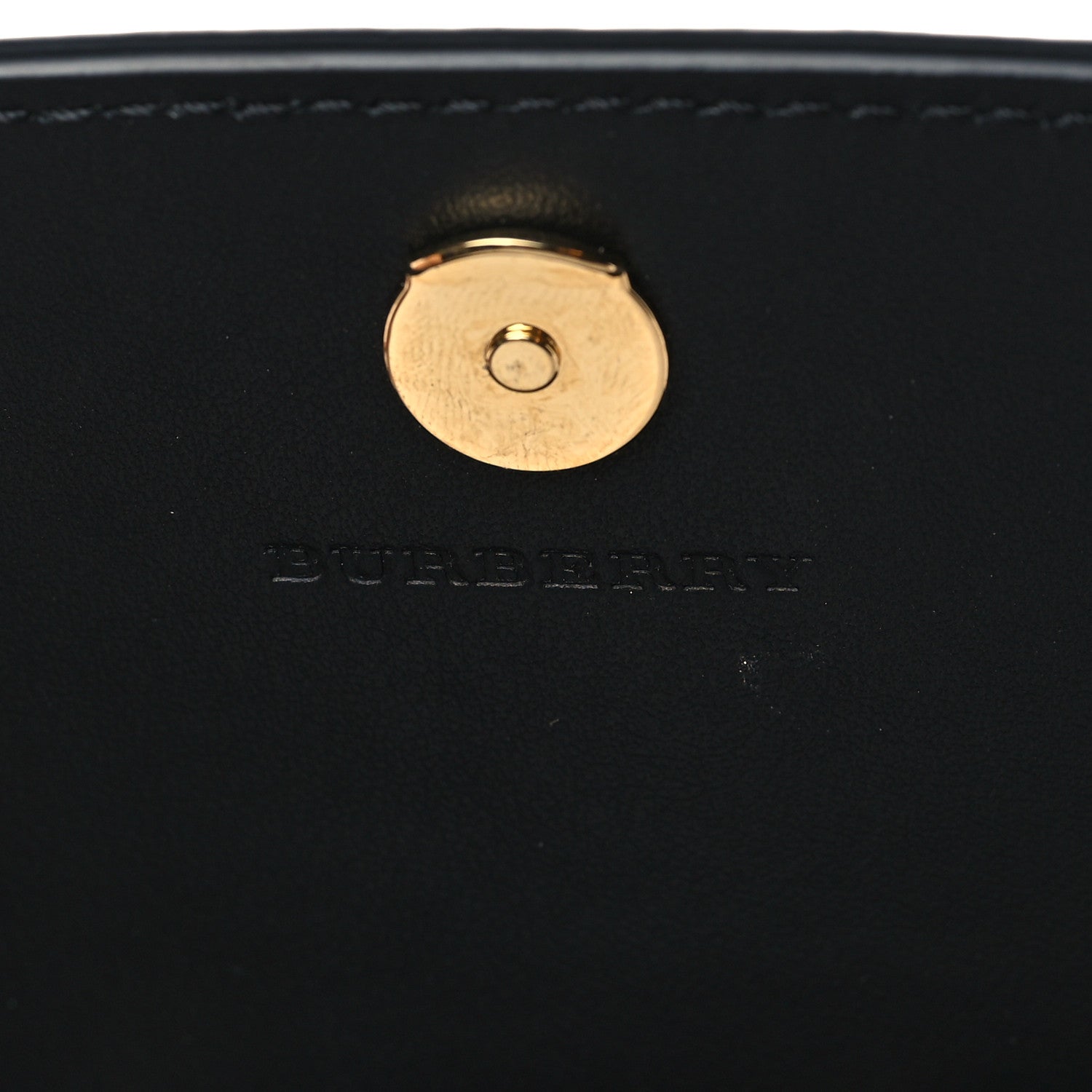 Burberry Grainy Calfskin House Check Henley Wallet On Chain Black 5 of 8