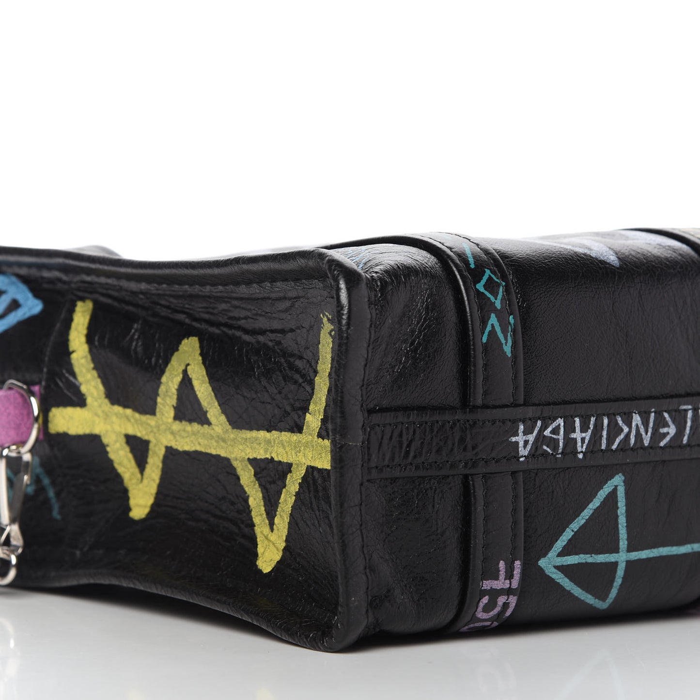Agneau Arena Graffiti All Over XS Bazar Shopper Tote Black Multicolor