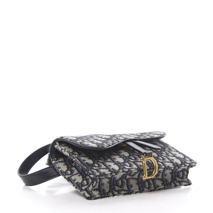 Christian Dior Oblique Saddle Belt Bag Blue 4 of 11