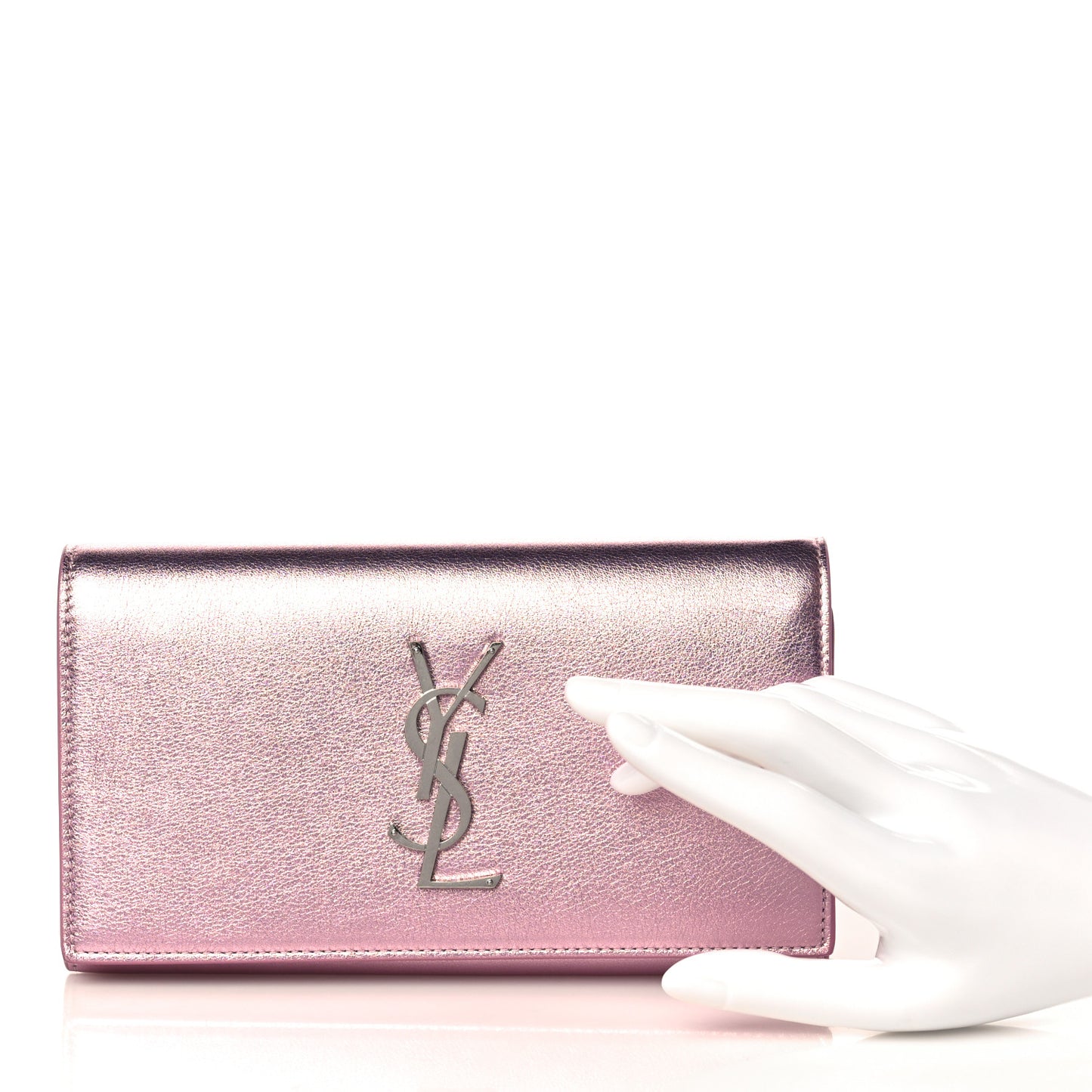 Metallic Calfskin Classic Monogram Cassandre Wallet New Azalea