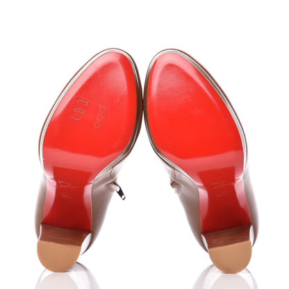 Christian Louboutin Calfskin Rock and Gold 120 Ankle Booties 37.5 Havana 10 of 20