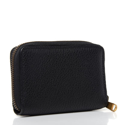 Gucci Calfskin Logo Zip Around Card Case Black 3 of 7