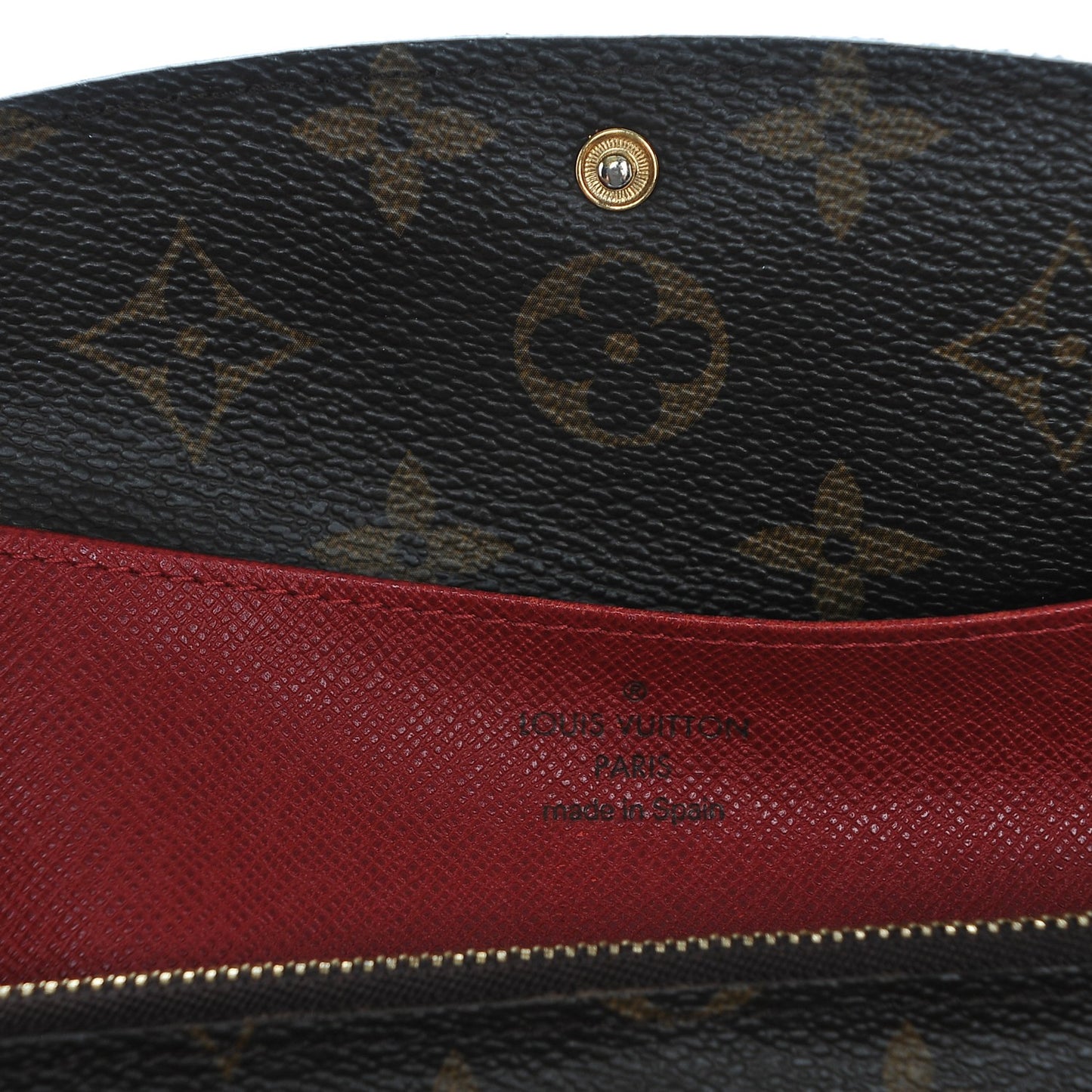 Monogram Emilie Wallet Red
