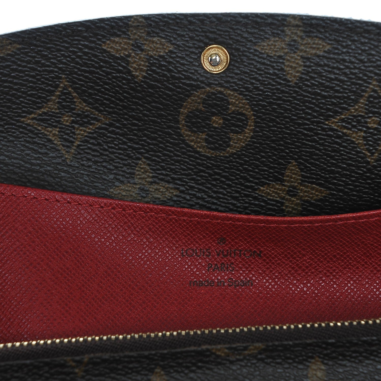 Louis Vuitton Monogram Emilie Wallet Red 6 of 6