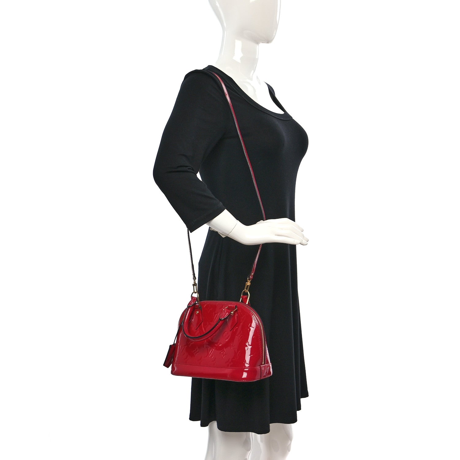 Louis Vuitton Vernis Alma BB Cherry 2 of 8