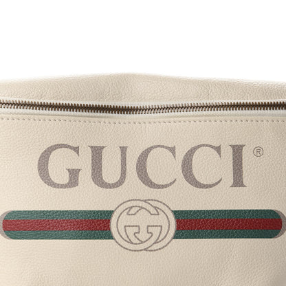 Gucci Grained Calfskin Logo Belt Bag White 10 of 11