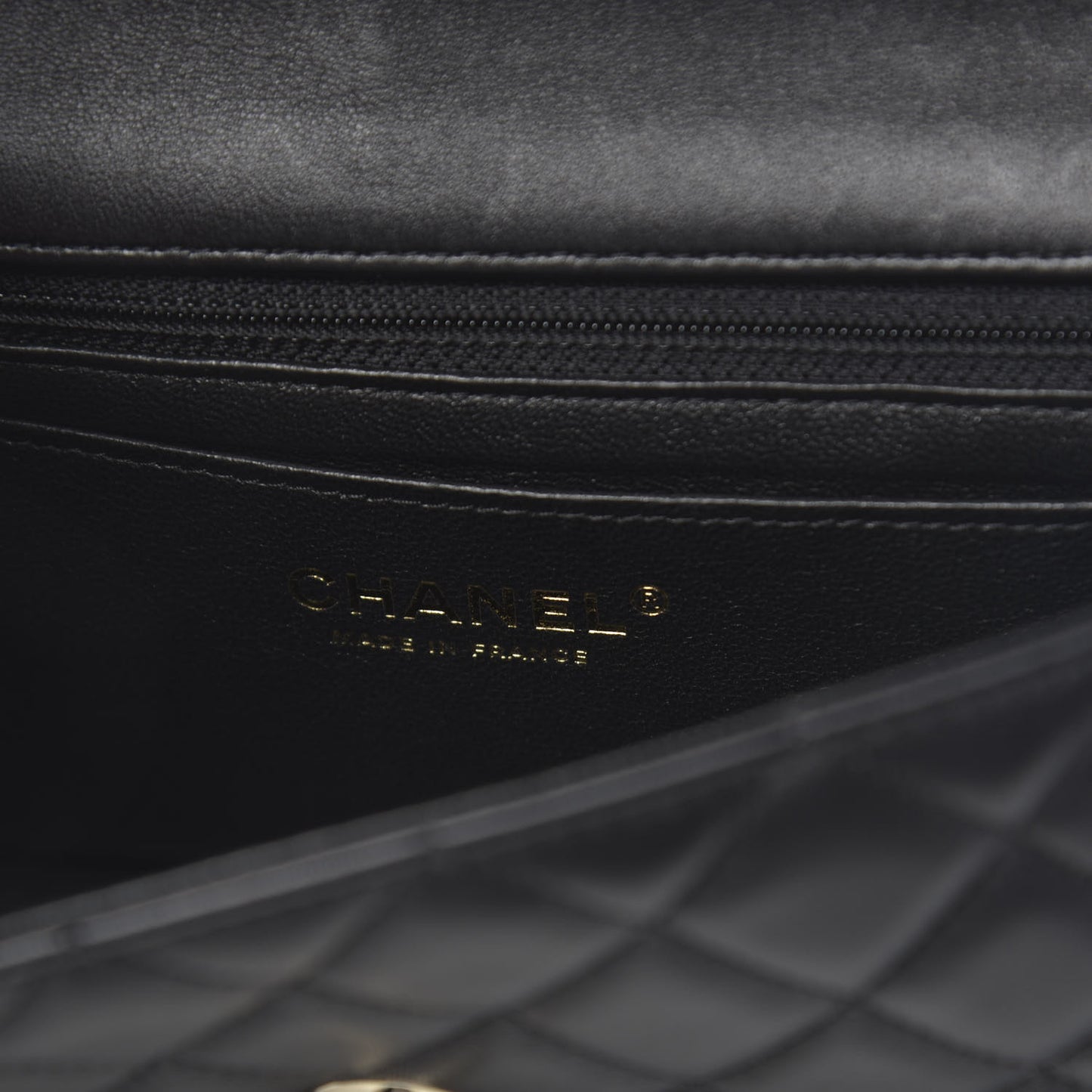 Lambskin Quilted Mini Rectangular Flap Black